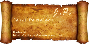 Janki Pantaleon névjegykártya